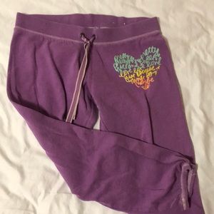 Violet VS PINK elastic bottom sweats